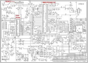 Телевизор daewoo kr14v5ts схема